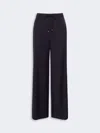 Max Mara Drawstring Wide-leg Trousers In Blue