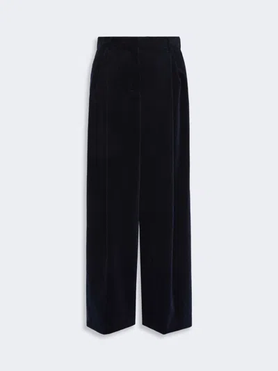 Max Mara Pantalon En Velours Côtelé In Bleu Nuit