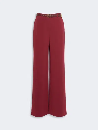 Max Mara Pantalon Large En Cady In Red