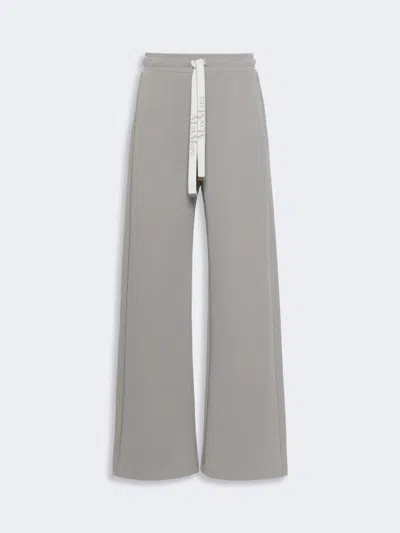 Max Mara Pantalon Large En Jersey Double In Gray