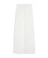 Max Mara Pantalón Palazzo De Organza In White