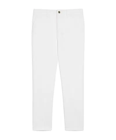 Max Mara Pantalón Pitillo De Algodón In White