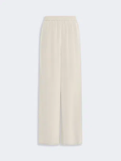 Max Mara Pantalon Souple En Soie Épaisse In Neutral