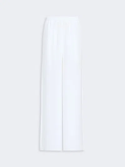 Max Mara Pantalon Souple En Soie Épaisse In White