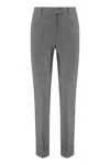 Max Mara Studio Pantalone A Sigaretta In Jersey In Gray