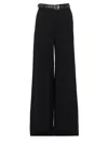 Max Mara Belted Wide-leg High-waisted Trousers In Black