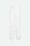 Max Mara Woman Pants Ivory Size 12 Virgin Wool, Cotton In Bianco
