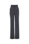 Max Mara Studio Melange Blue Wool Blend Eziana Pant In Multi