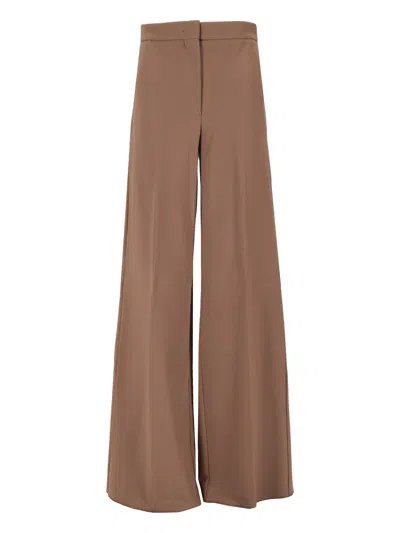 Max Mara Pantalone In Jersey In Brown