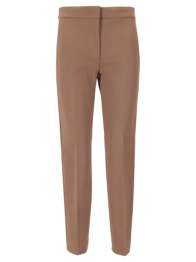 Max Mara Pantalone In Jersey In Brown