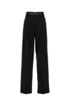 Max Mara Pantalone Juanita In Gabardine Nero Donna