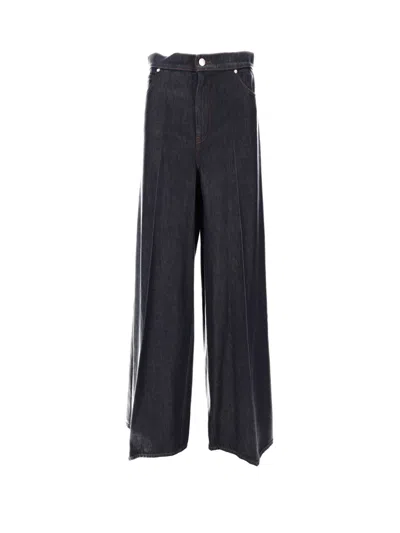 Max Mara Pantalone Lungo In Blue