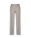 Max Mara Studio Pantalone Satira Beige In Gray