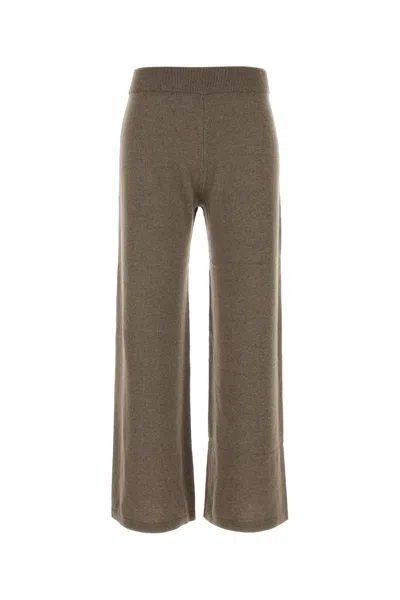Max Mara Leisure Epopea Knitted Wool Trouser In Brown