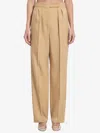 Max Mara Wool-blend Tailored Pants In Brown