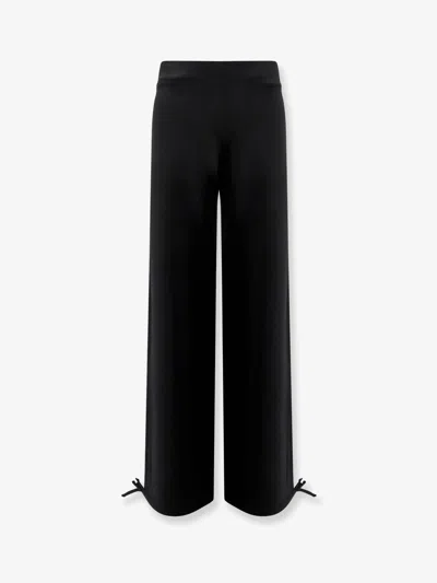 Max Mara Nigeria Virgin Wool Trousers In Black