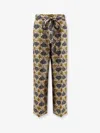 Max Mara Trousers Featuring All-over Print In Brown