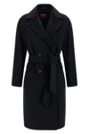 Max Mara Panteon Coat In Blue