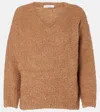 Max Mara Pantera Camel Hair And Silk Sweater In Brown