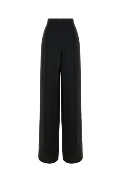 Max Mara Black Acetate Blend Pant In 015