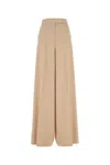 Max Mara Cream Wool Ninfa Wide-leg Pant
