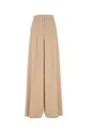 Max Mara Cream Wool Ninfa Wide-leg Pant
