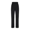 Max Mara Tailored Pinstripe Trousers With High Waist And Pleated Front In Black