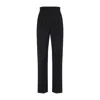 Max Mara Tailored Pinstripe Trousers With High Waist And Pleated Front In Black