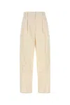 Max Mara Ivory Cotton Duomo Pant