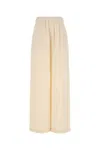 Max Mara Ivory Stretch Silk Boon Pant In Neutral