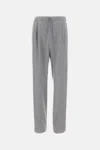Max Mara Pleated-front Drawstring Trousers In Gray