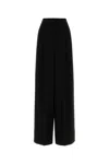 Max Mara Wide Leg Pleated Pants In Black