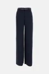 Max Mara Belted Trousers In Blue