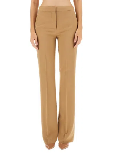 Max Mara Classic Straight Leg Pants For Women In Beige