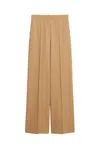 Max Mara Wool Nine Cents Casual Trousers In Brown