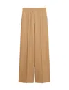 Max Mara Wool Nine Cents Casual Trousers In Brown