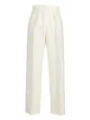 Max Mara Verbano Slim-fit Stretch-wool Trousers In White