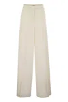 Max Mara Ninfa - Wool Gabardine Trousers In White