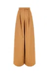 Max Mara Colonia Linen And Silk Wide-leg Pants In Beige