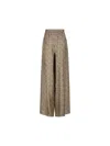 Max Mara Patterned Wide-leg Trousers In Beige