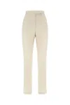 Max Mara Trousers Wool Blend Front Pleats In Beige