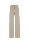 Max Mara Linen Blend Wide-leg Trousers In Beige