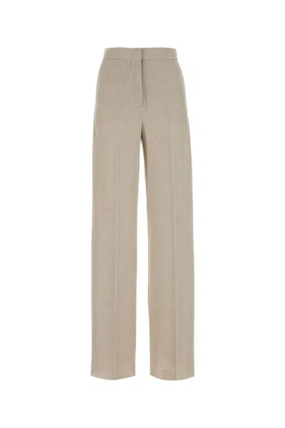 Max Mara Women Linen Blend Wide-leg Trousers In Neutral