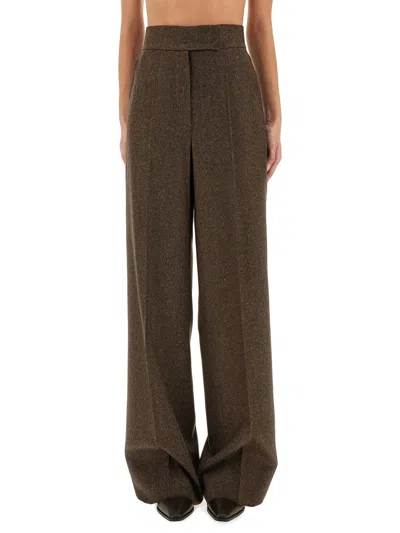 Max Mara Elegant Long Trousers In Brown