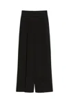 Max Mara Leisure Bonn Pleated Stretch-jersey Wide-leg Pants In Black
