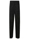 Max Mara Navigli Viscose Blend Trouser With Sequins In Black