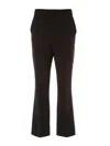 Max Mara High Waist Straight Leg Trousers With Pockets In Black
