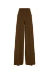 Max Mara Pantalone Dalla Gamba Ampia Axe1234 In Cammello Donna In Brown