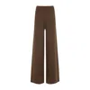 Max Mara Judy Knit Pants In Wool And Cashmere In Brown