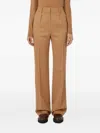 Max Mara Carbone Long Trouser Camel In Brown